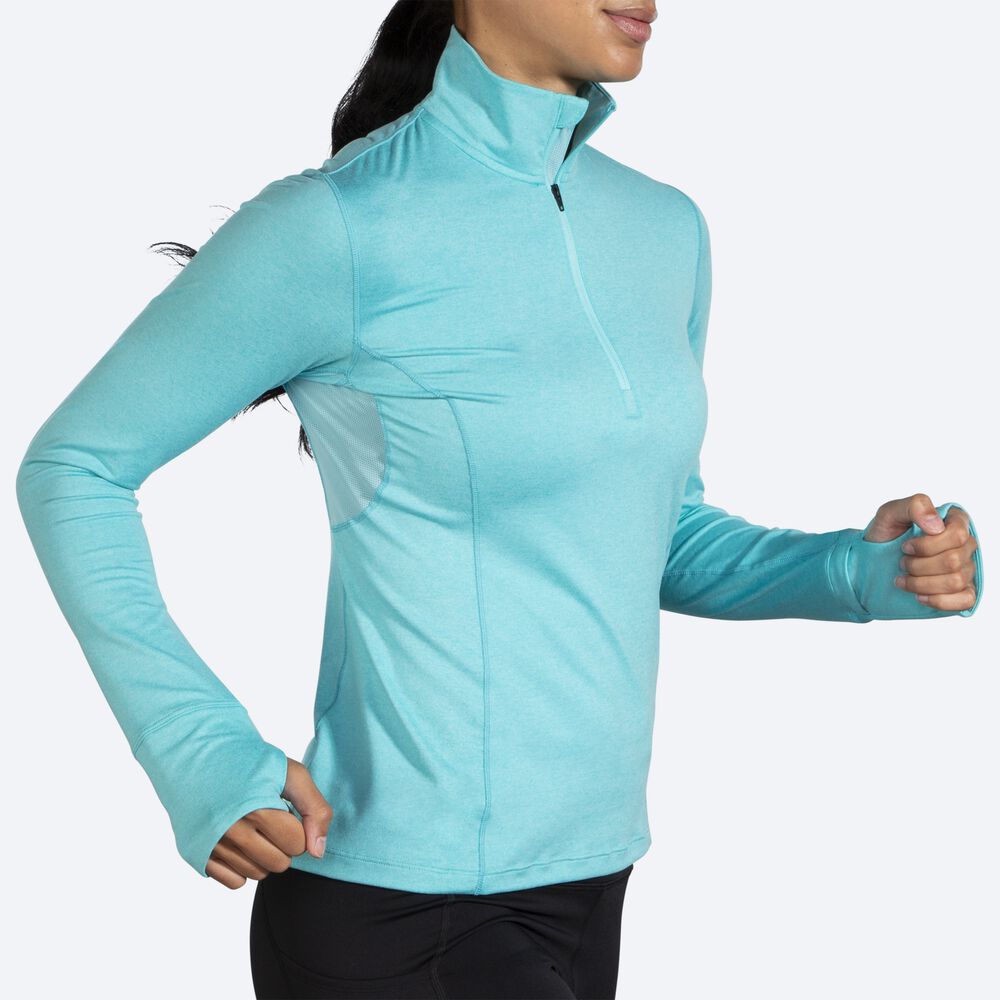 Chaquetas Brooks Dash 1/2 Zip Mujer Turquesa | CR46183