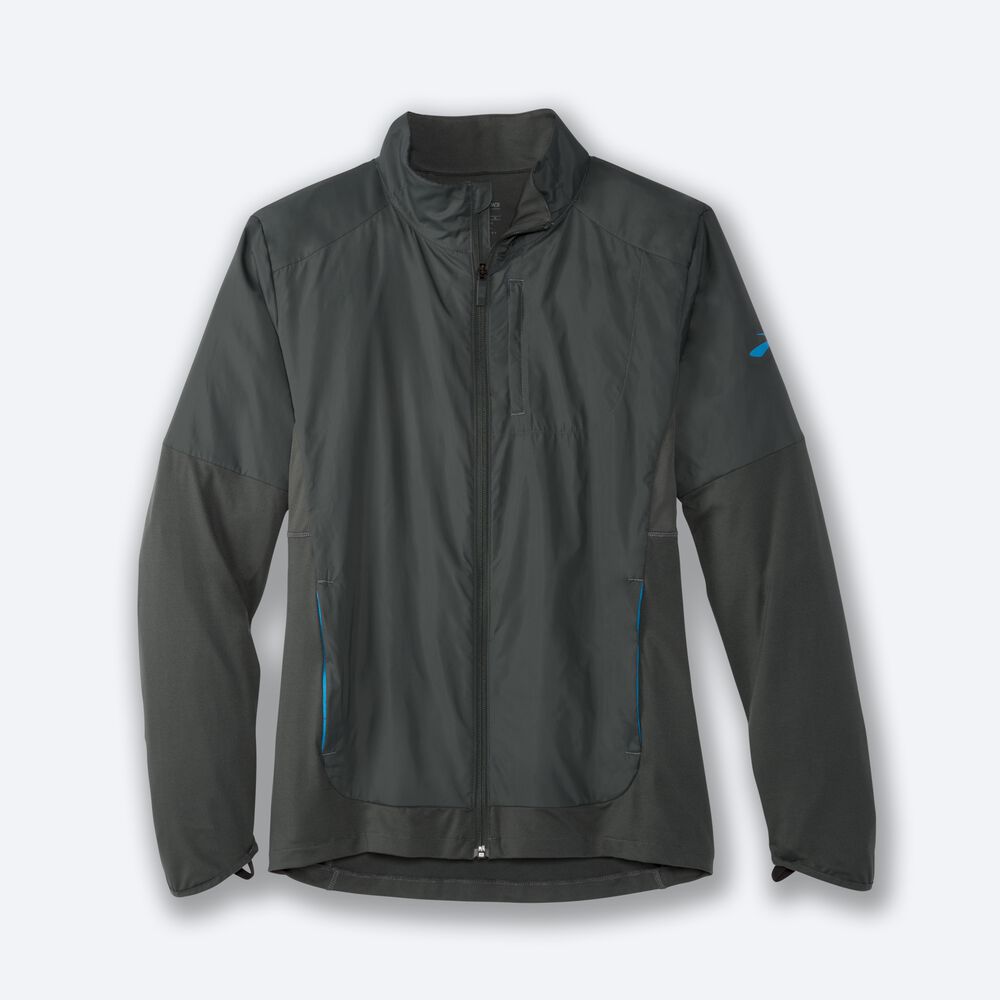 Chaquetas Brooks Fusion Híbrido Hombre Gris Oscuro | CR65942