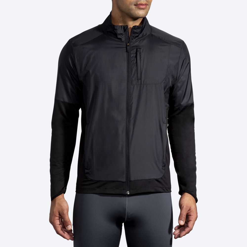 Chaquetas Brooks Fusion Híbrido Hombre Negras | CR15984