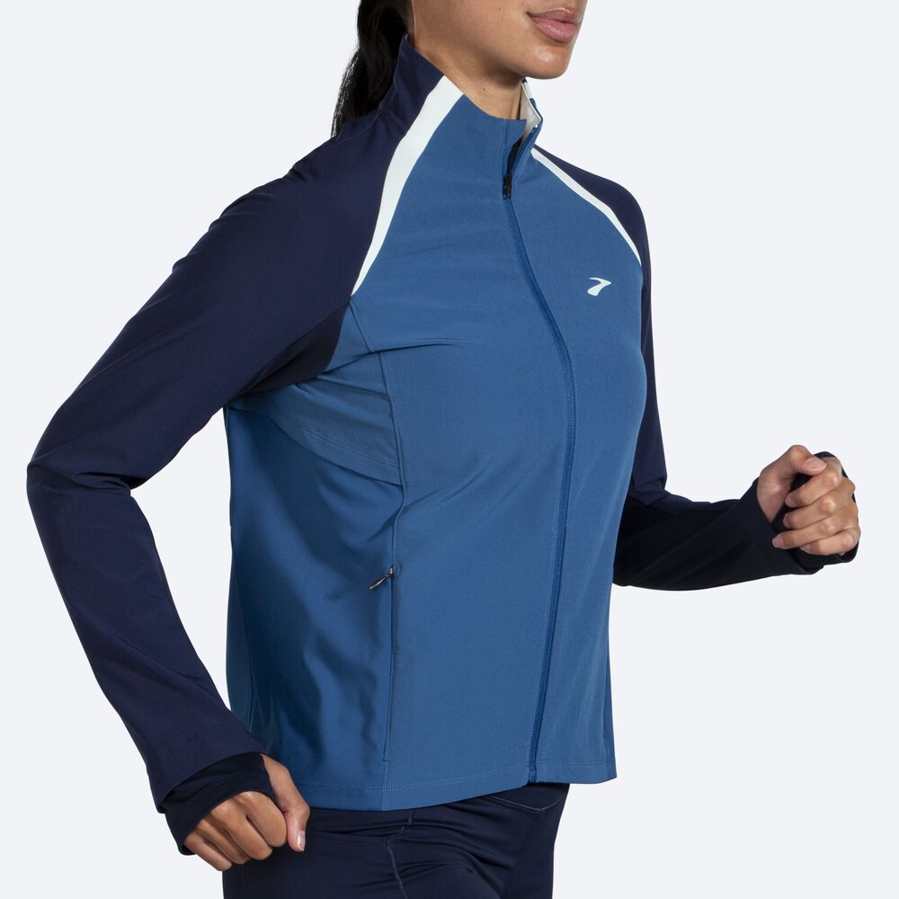 Chaquetas Brooks Fusion Híbrido Mujer Azul Marino/Azules Gris/Azules | CR45237