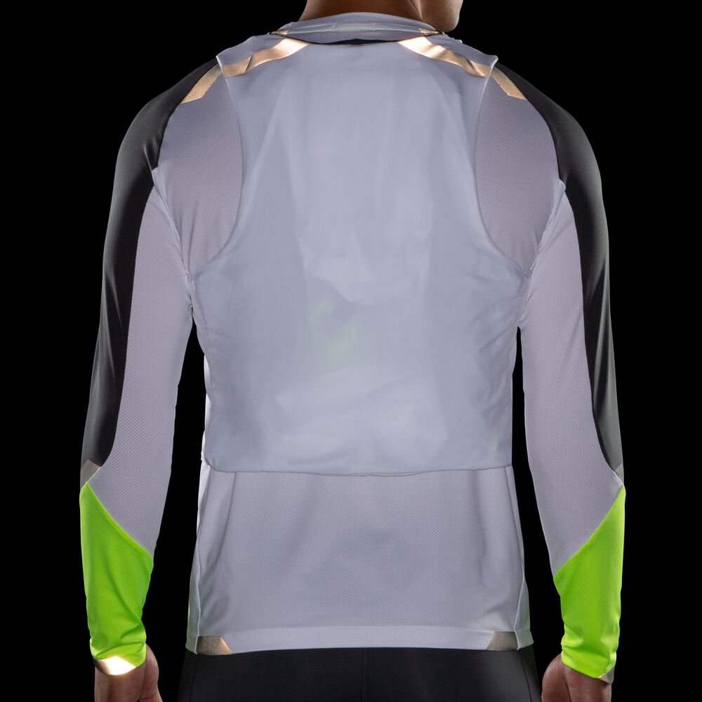 Chaquetas Brooks Run Visible Convertible Hombre Blancas | CR15963