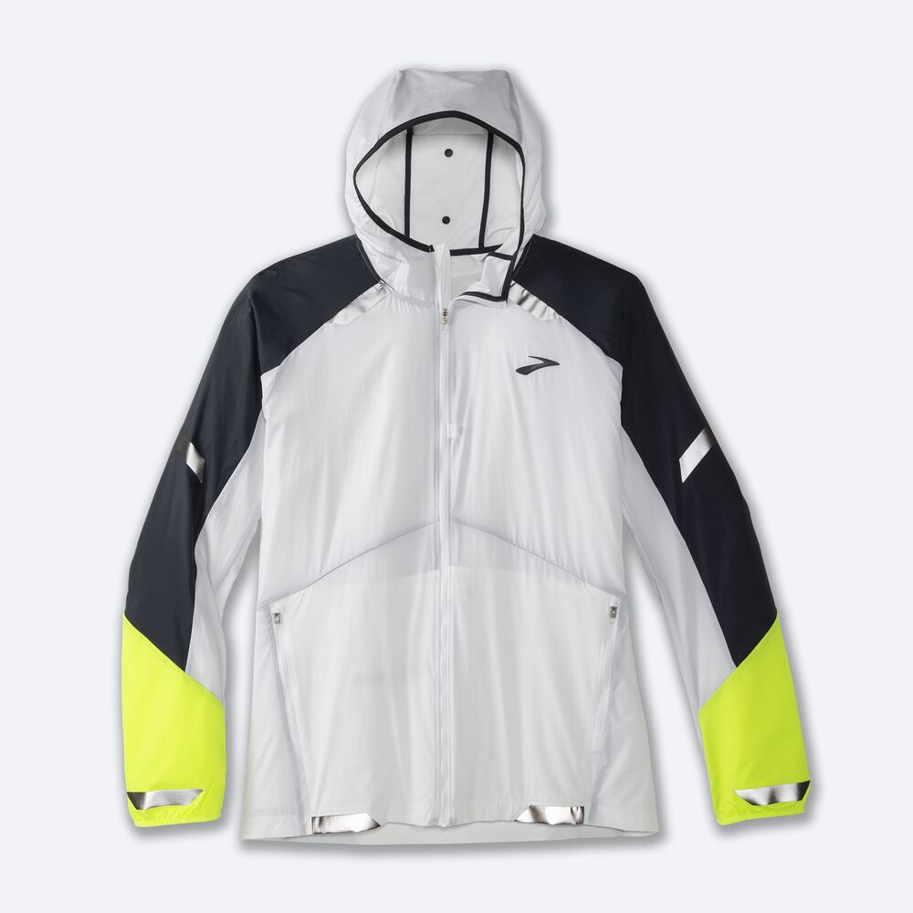 Chaquetas Brooks Run Visible Convertible Hombre Blancas | CR15963