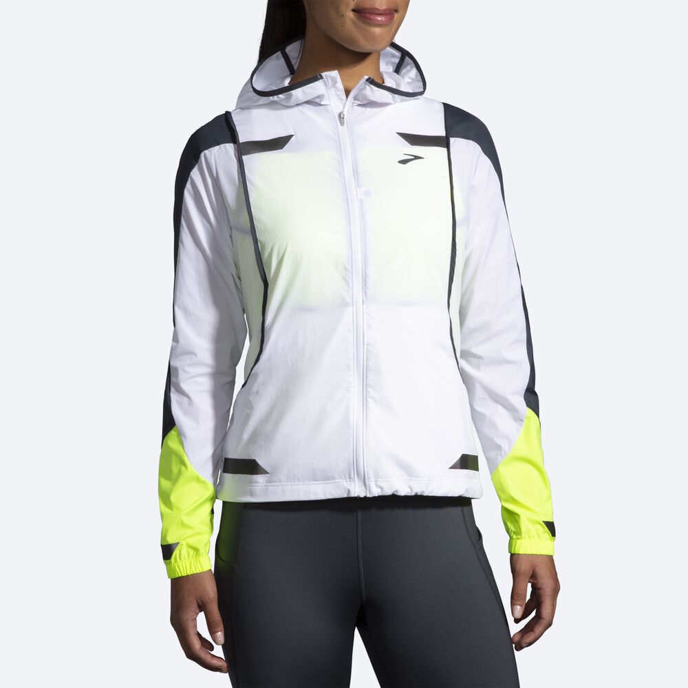 Chaquetas Brooks Run Visible Convertible Mujer Blancas | CR87504