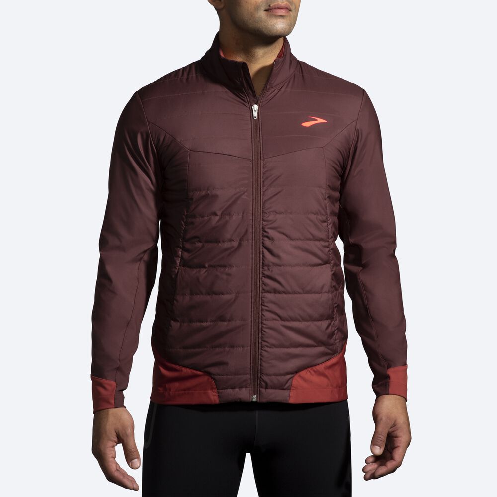 Chaquetas Brooks Shield Híbrido 2.0 Hombre Chocolate/Cobra | CR46321