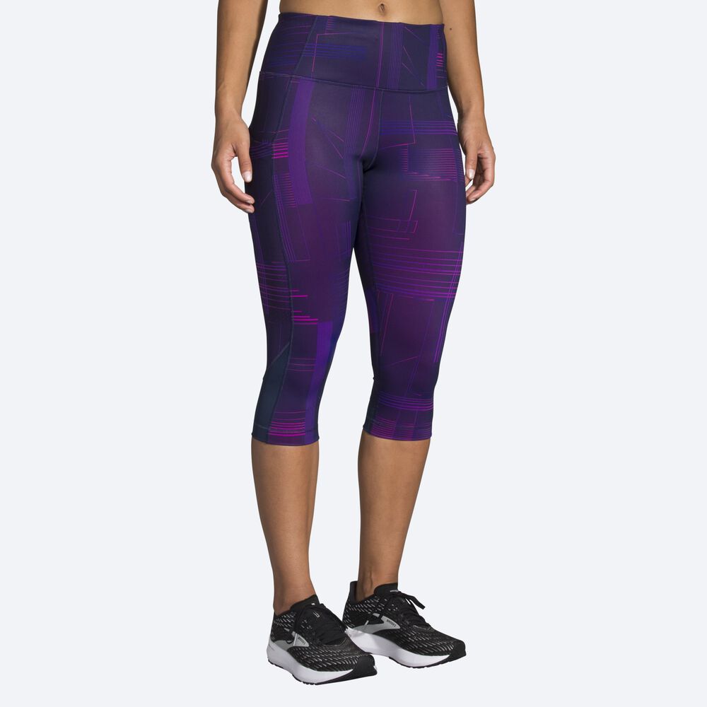 Mallas Brooks Method 1/2 Crop Tight Mujer Azul Marino | CR47082