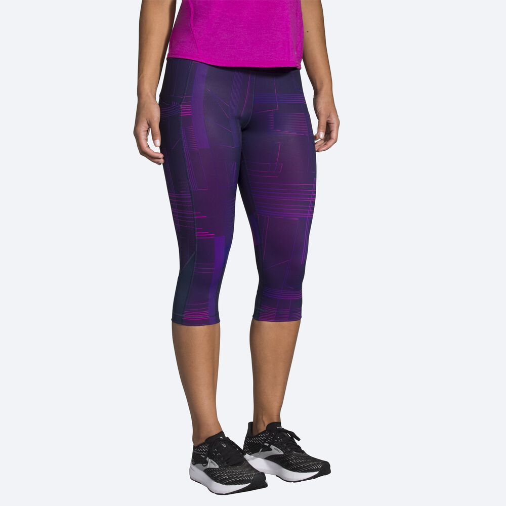 Mallas Brooks Method 1/2 Crop Tight Mujer Azul Marino | CR47082