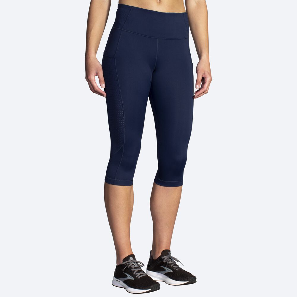 Mallas Brooks Method 1/2 Crop Tight Mujer Azul Marino | CR68902