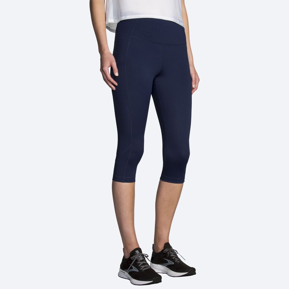 Mallas Brooks Method 1/2 Crop Tight Mujer Azul Marino | CR68902