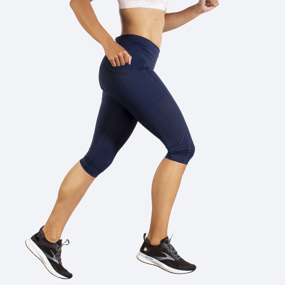 Mallas Brooks Method 1/2 Crop Tight Mujer Azul Marino | CR68902