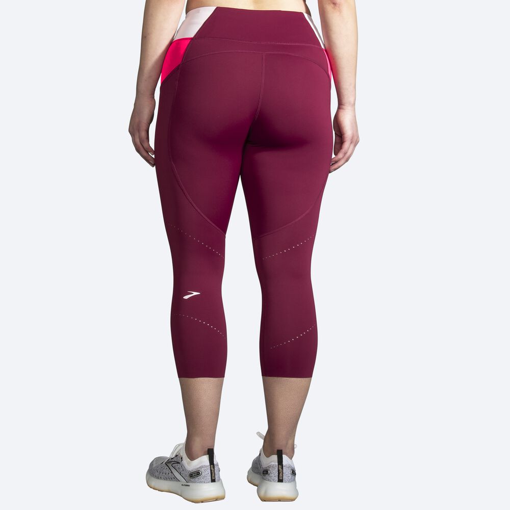 Mallas Brooks Method 3/4 Tight Mujer Burdeos/Rosas | CR21495