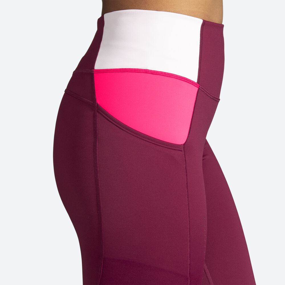 Mallas Brooks Method 3/4 Tight Mujer Burdeos/Rosas | CR21495