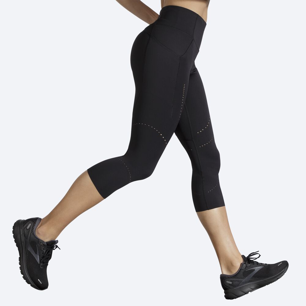 Mallas Brooks Method 3/4 Tight Mujer Negras | CR68105