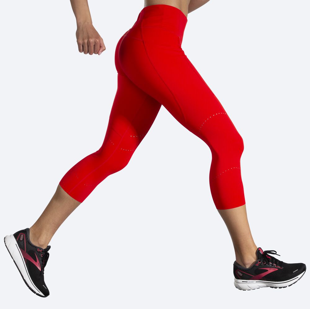 Mallas Brooks Method 3/4 Tight Mujer Rojas | CR18590