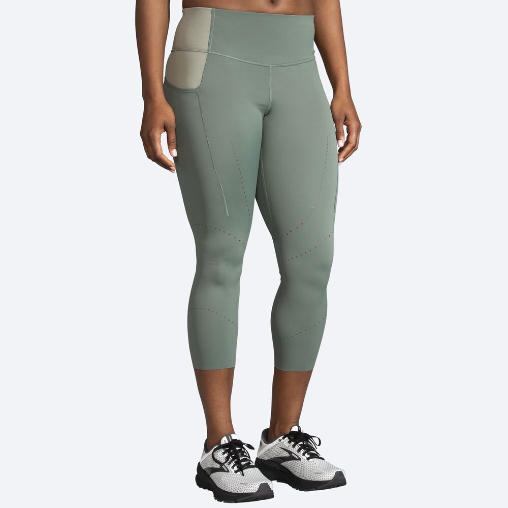 Mallas Brooks Method 3/4 Tight Mujer Verde | CR63805