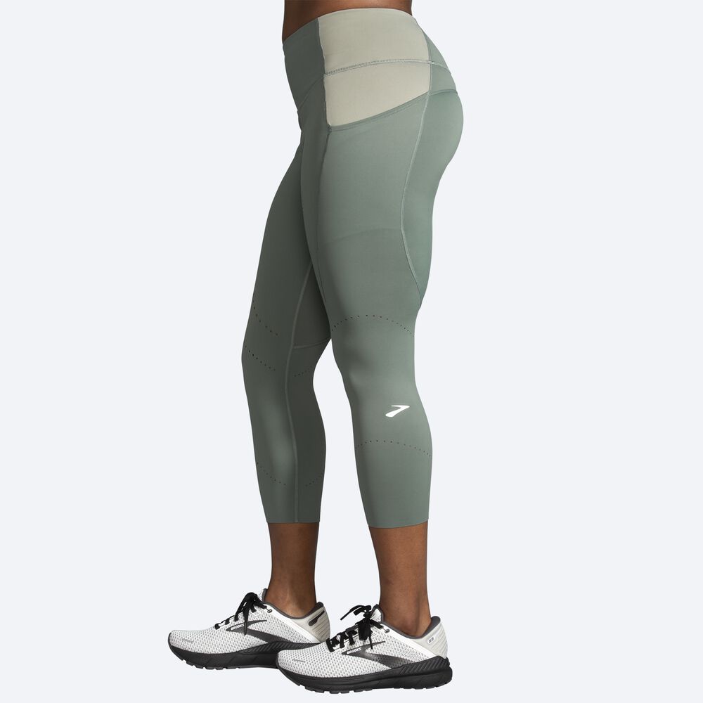 Mallas Brooks Method 3/4 Tight Mujer Verde | CR63805