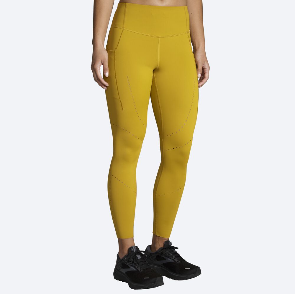 Mallas Brooks Method 7/8 Tight Mujer Doradas | CR85167