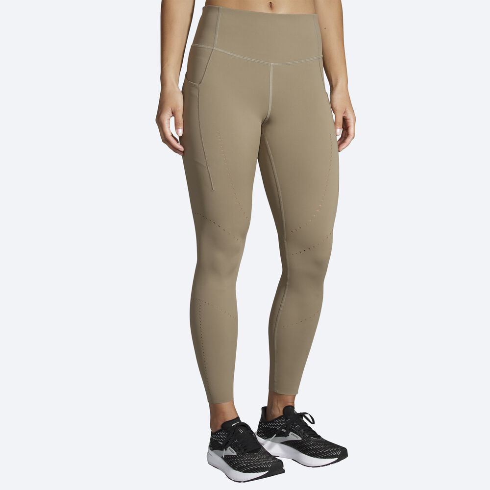 Mallas Brooks Method 7/8 Tight Mujer Kaki | CR73198