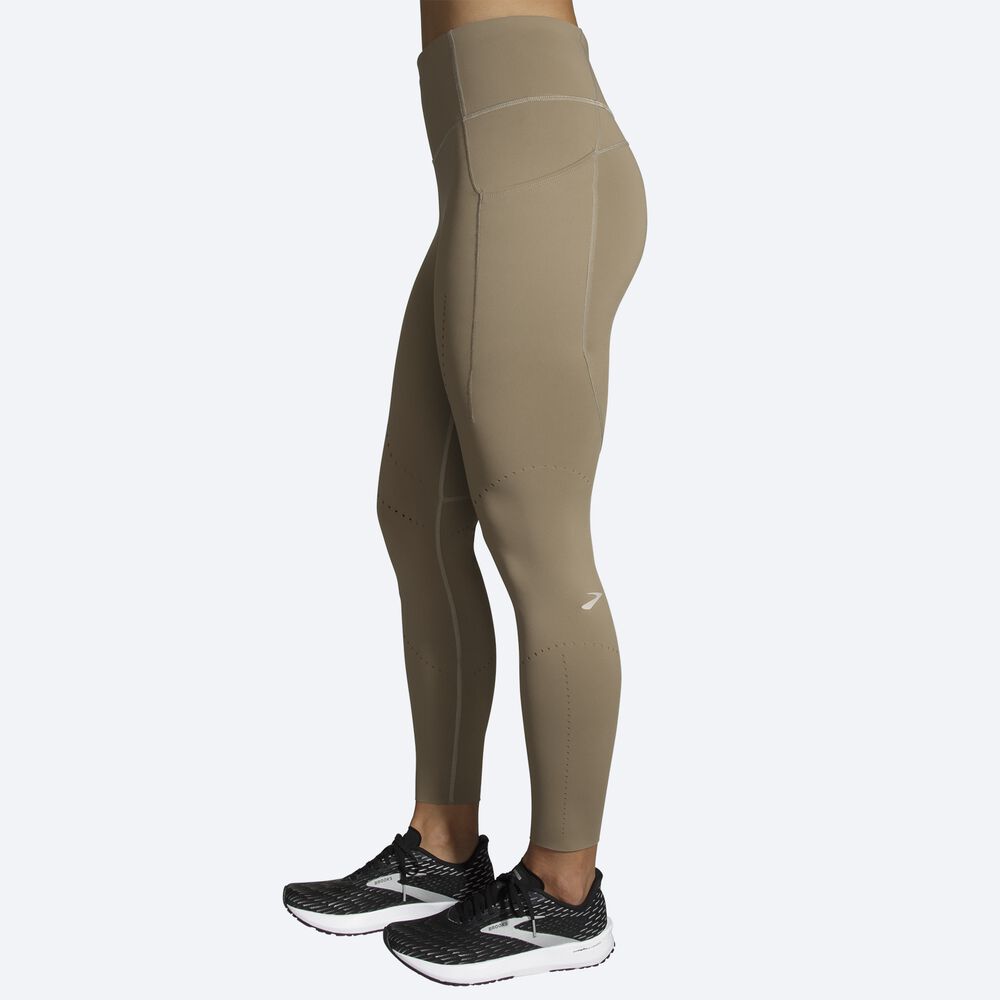 Mallas Brooks Method 7/8 Tight Mujer Kaki | CR73198