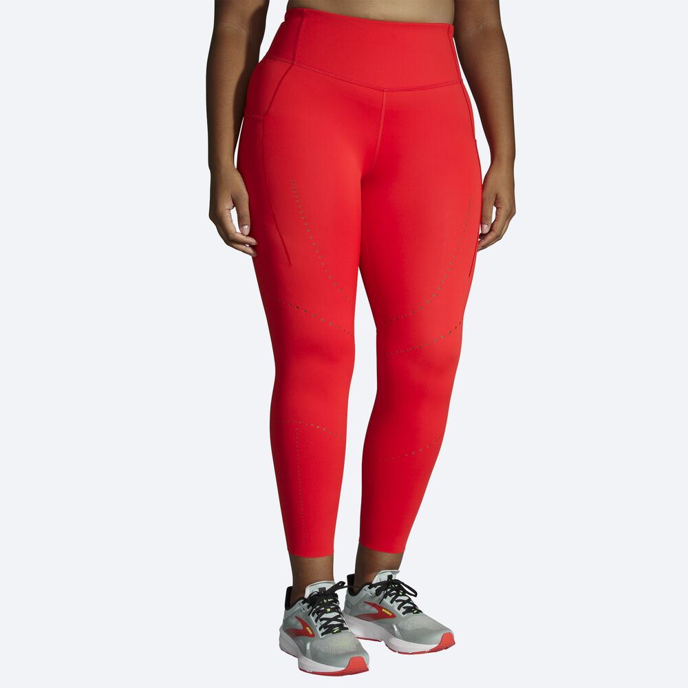 Mallas Brooks Method 7/8 Tight Mujer Rojas | CR87015