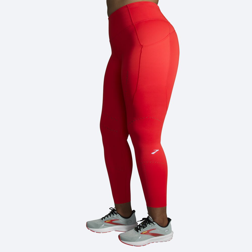 Mallas Brooks Method 7/8 Tight Mujer Rojas | CR87015