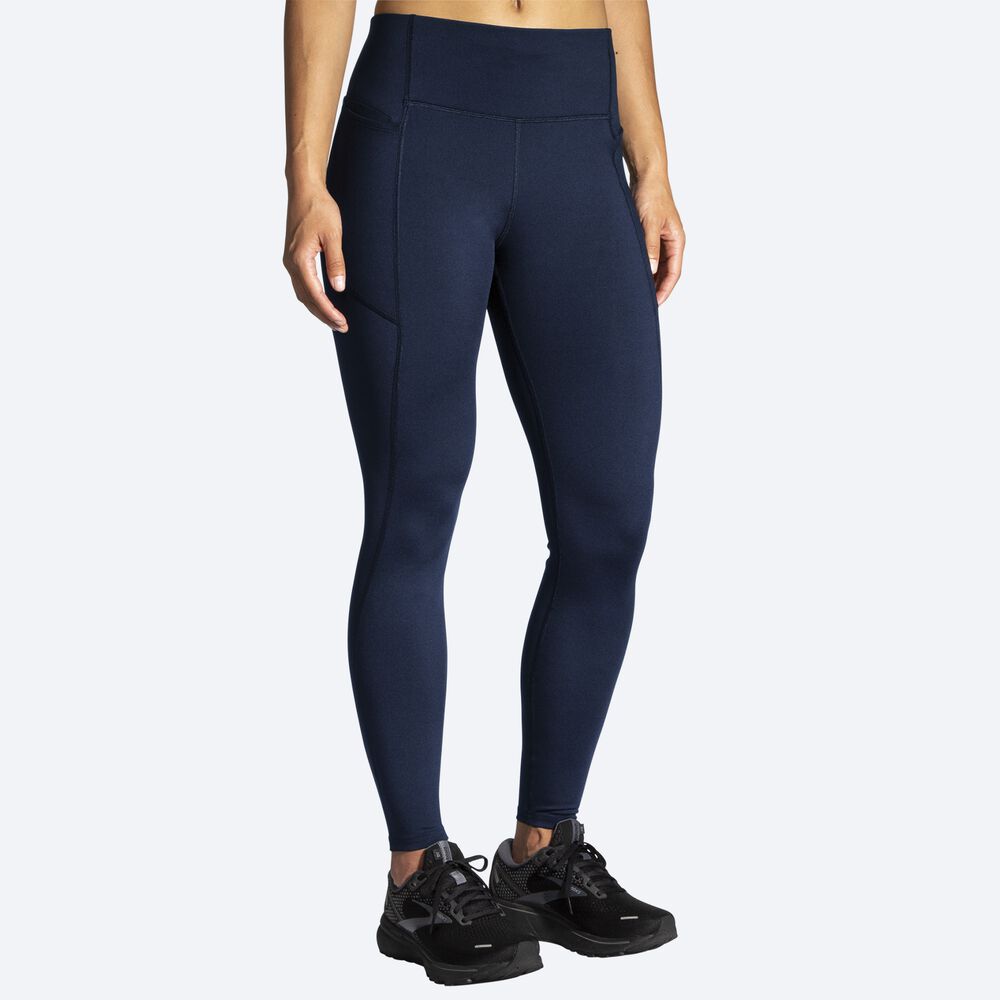 Mallas Brooks Moment Tight Mujer Azul Marino | CR65089