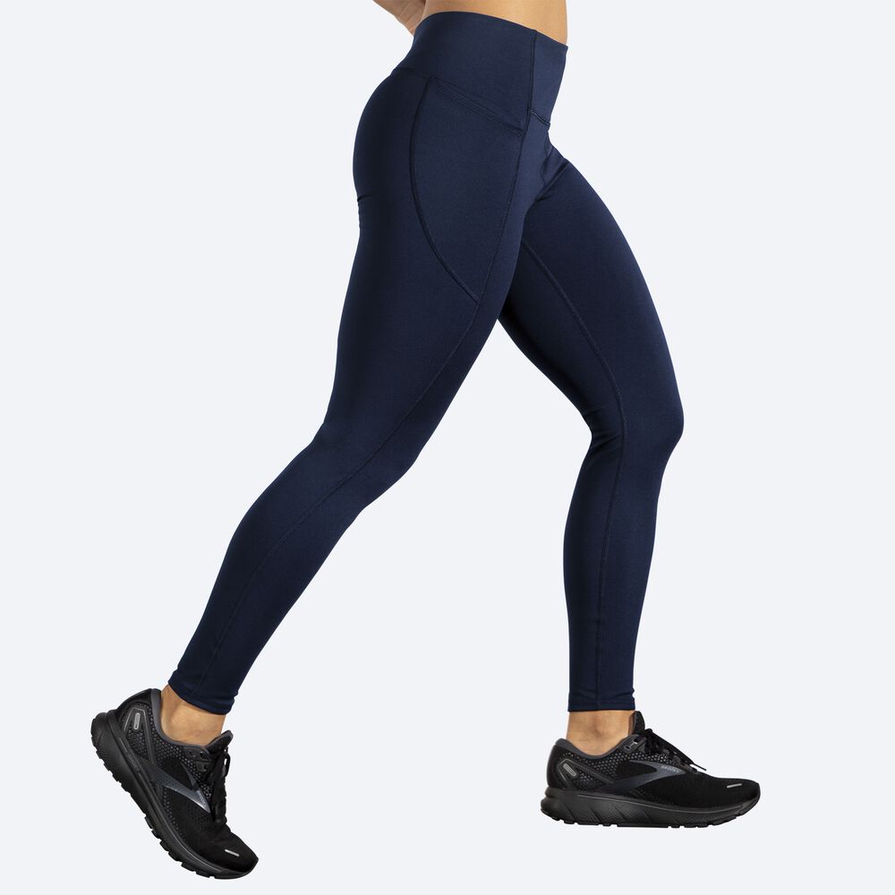 Mallas Brooks Moment Tight Mujer Azul Marino | CR65089