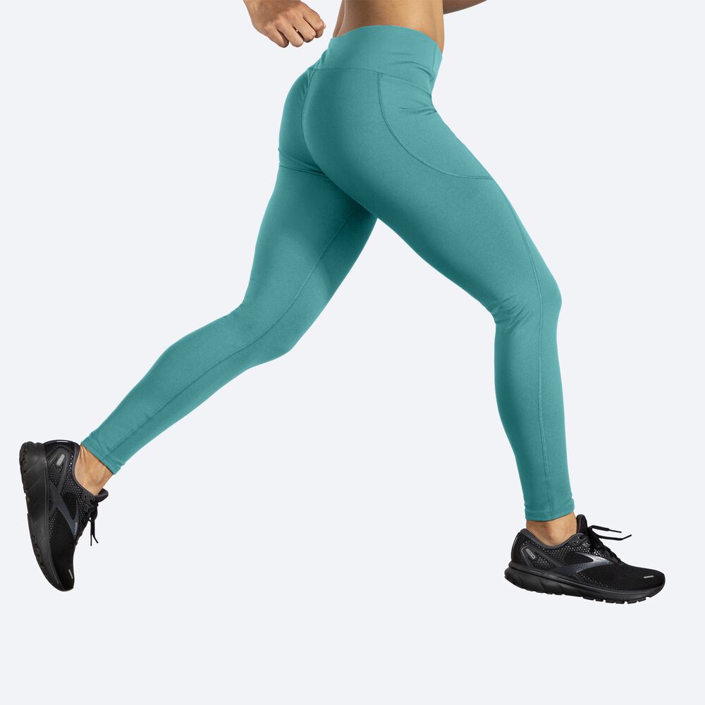 Mallas Brooks Moment Tight Mujer Verde | CR56823