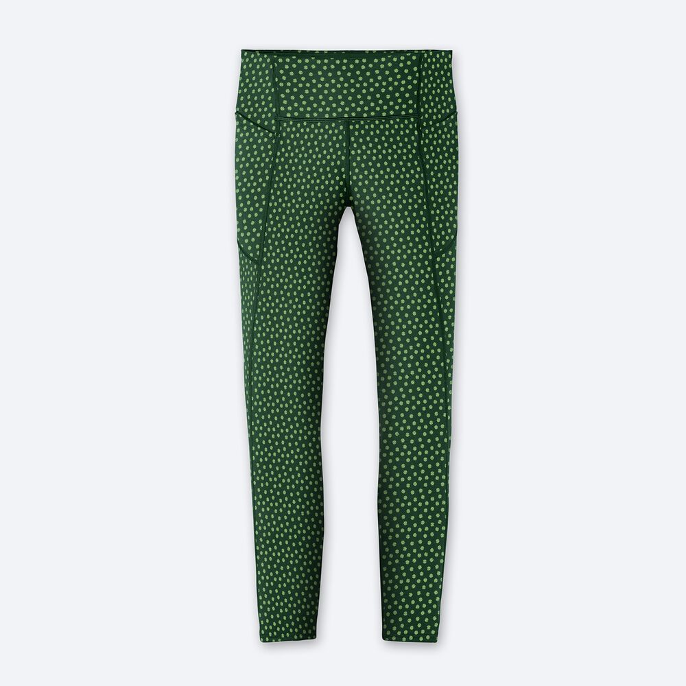 Mallas Brooks Moment Tight Mujer Verde | CR65198