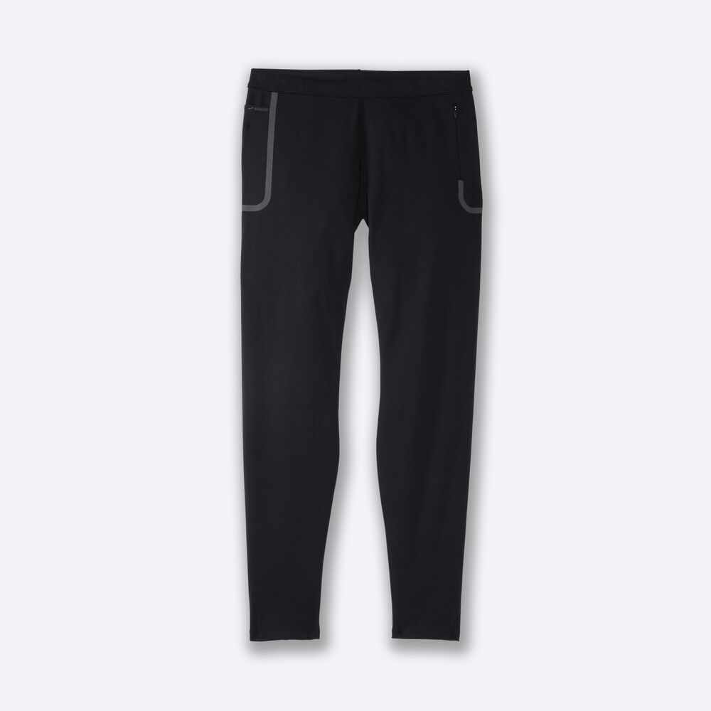 Mallas Brooks Momentum Thermal Tight Hombre Negras | CR29837