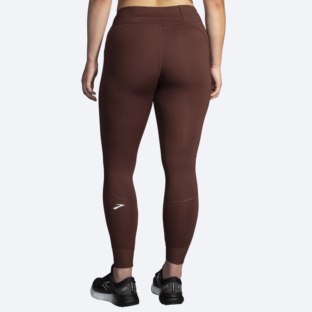 Mallas Brooks Momentum Thermal Tight Mujer Chocolate | CR52683