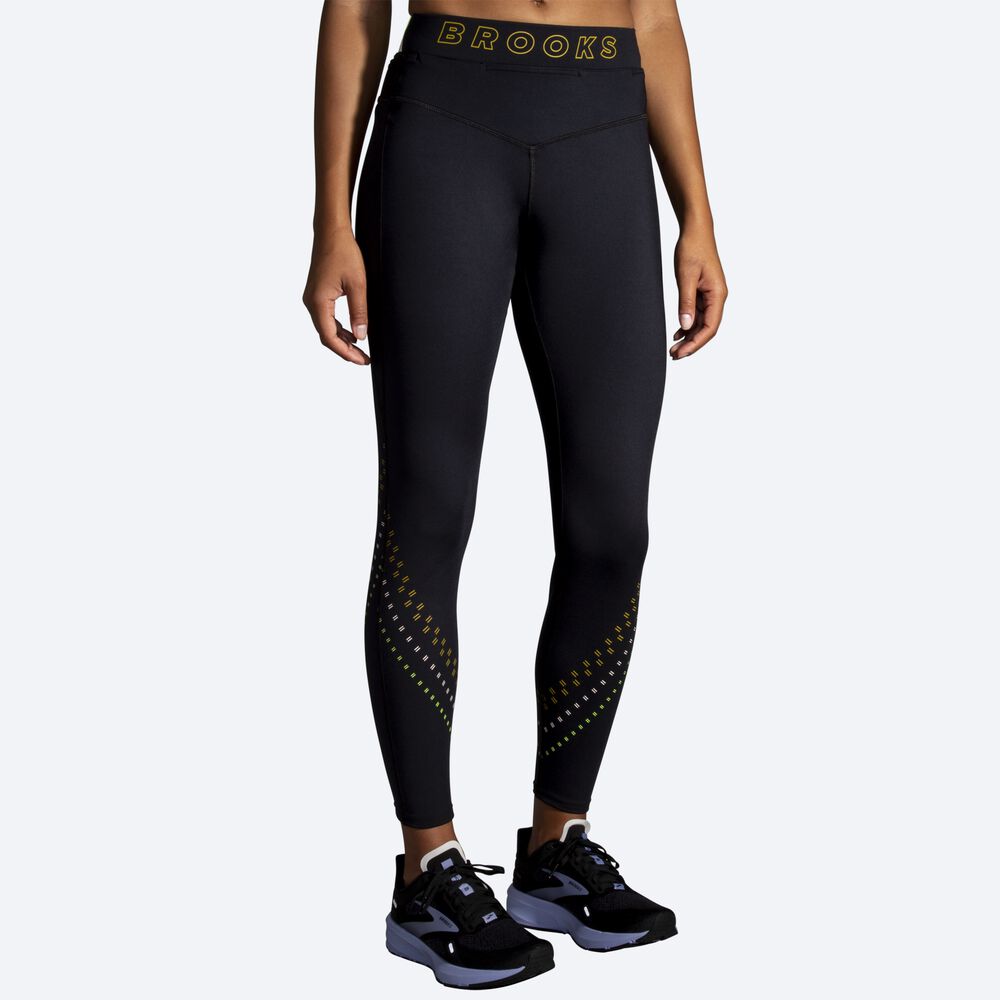 Mallas Brooks Run Within 7/8 Tight Mujer Negras | CR70586