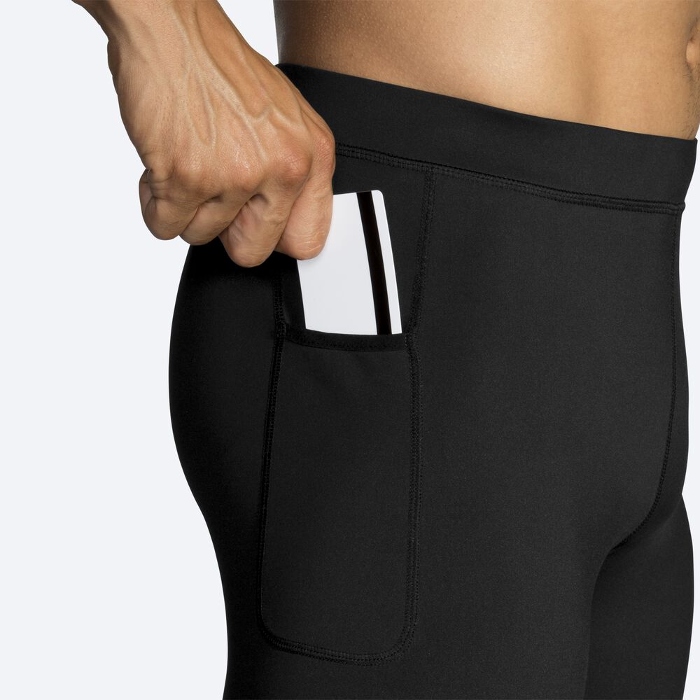 Mallas Brooks Source Tight Hombre Negras | CR60471