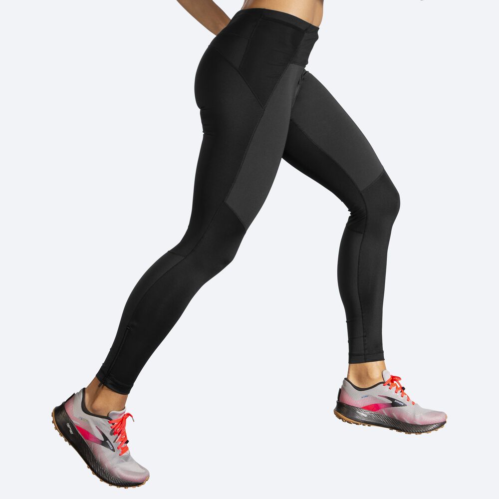 Mallas Brooks Switch Híbrido Tight Mujer Negras | CR47918