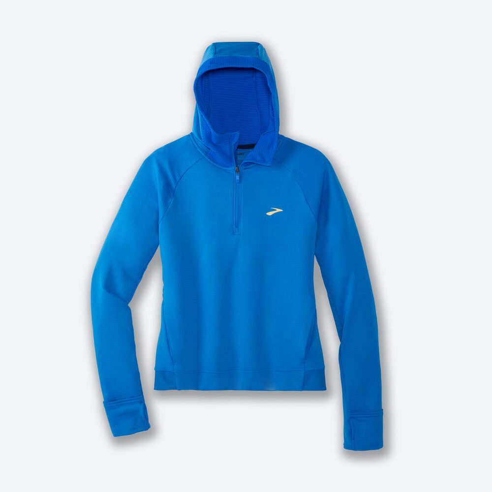 Sudadera Con Capucha Brooks Notch Thermal Mujer Azules | CR15627