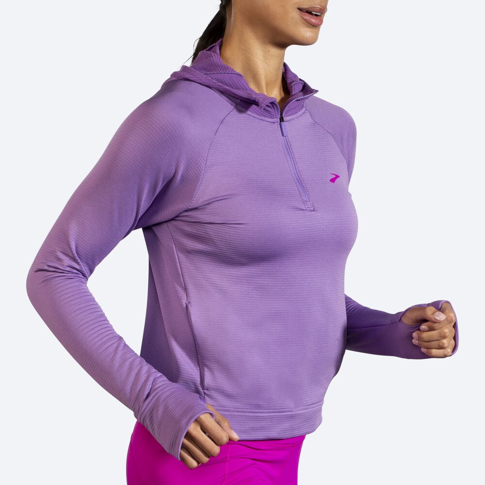 Sudadera Con Capucha Brooks Notch Thermal Mujer Moradas | CR56382