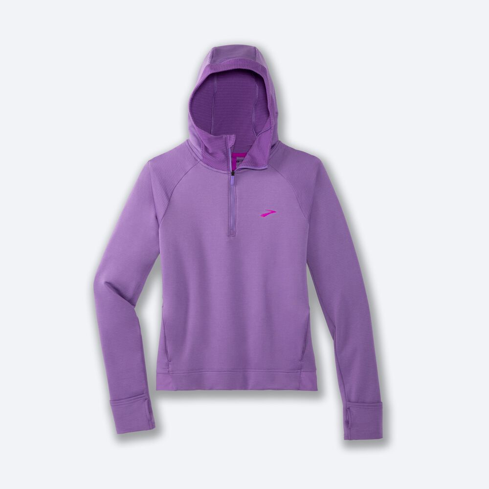 Sudadera Con Capucha Brooks Notch Thermal Mujer Moradas | CR56382