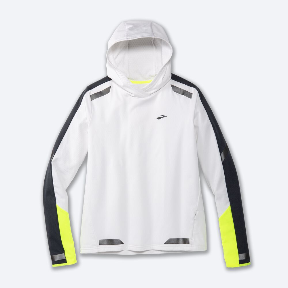 Sudadera Con Capucha Brooks Run Visible Thermal Mujer Blancas | CR87625