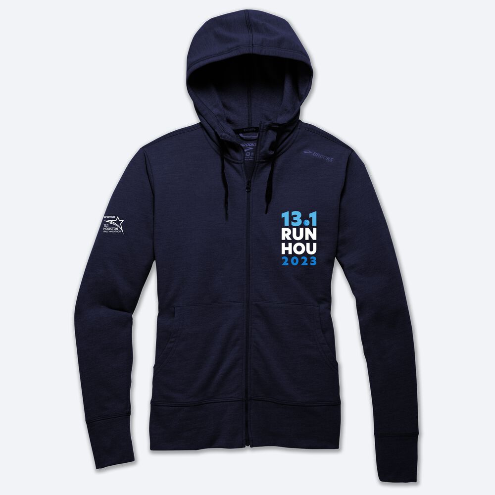 Sudaderas Brooks Houston23 Moment Full Zip Mujer Azul Marino | CR72893