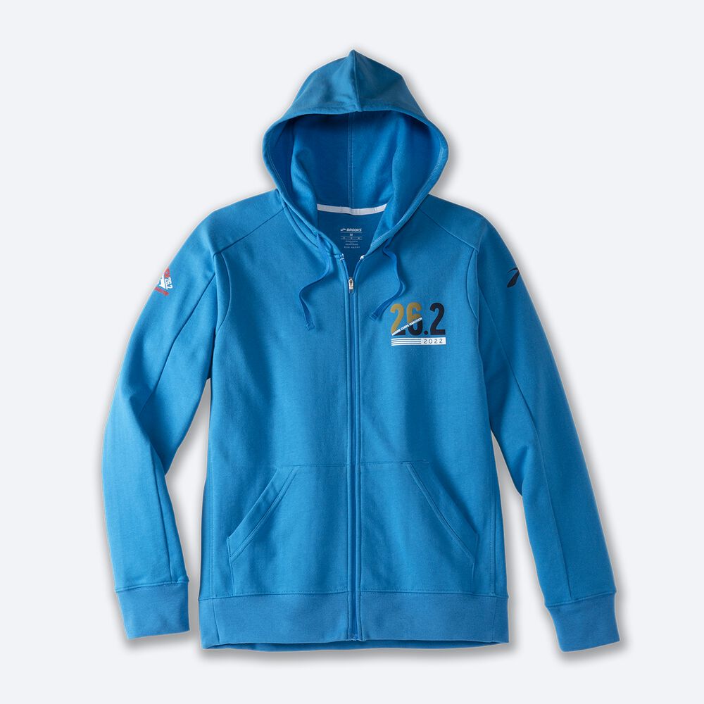 Sudaderas Brooks MCM22 Moment Full Zip Hombre Azules | CR17468