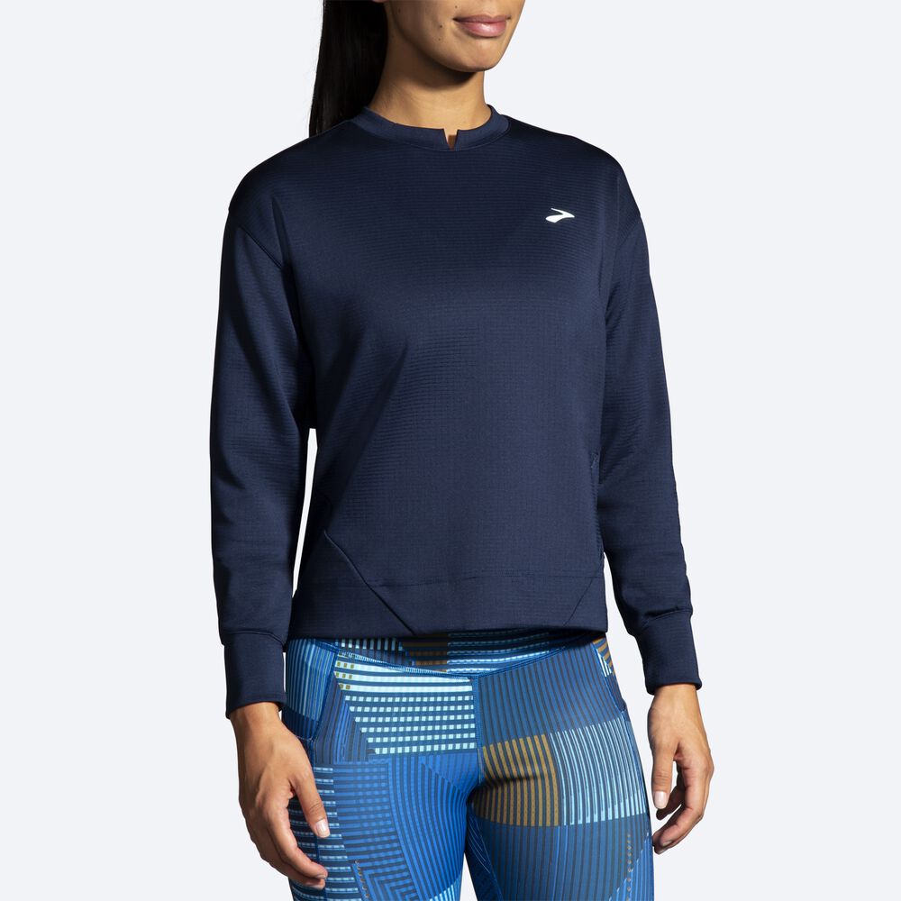 Sudaderas Brooks Run Within Mujer Azul Marino | CR74105