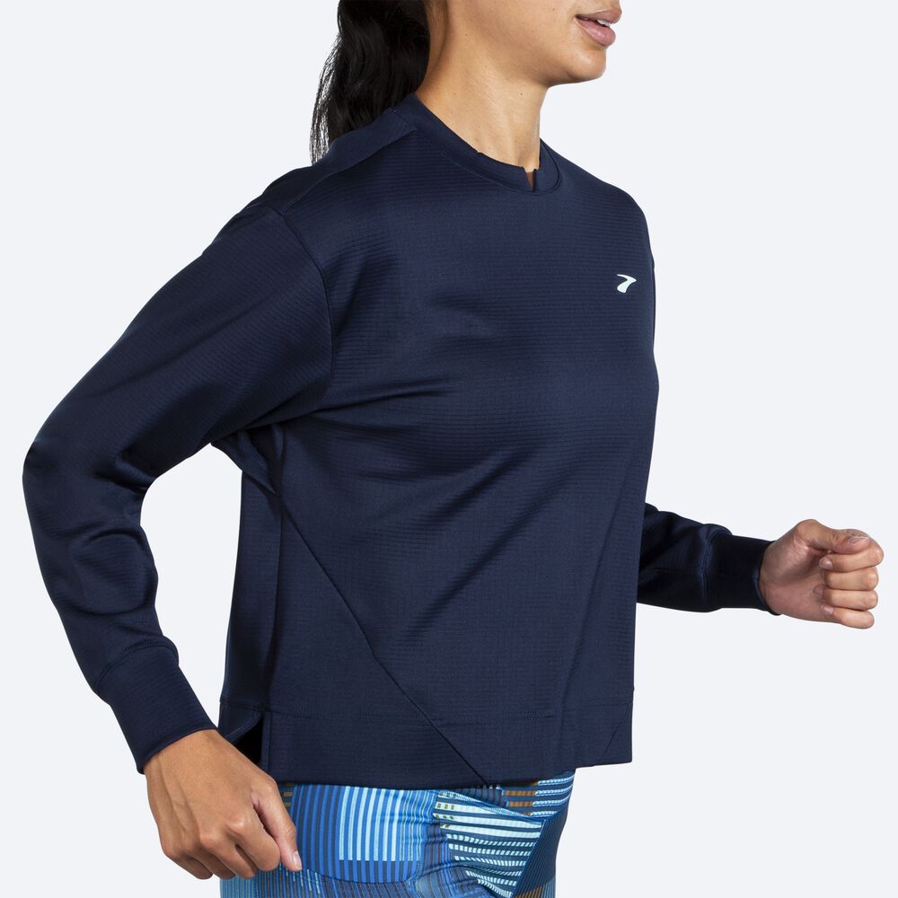 Sudaderas Brooks Run Within Mujer Azul Marino | CR74105