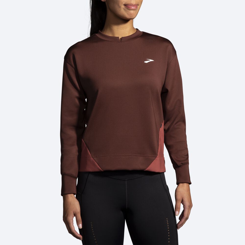 Sudaderas Brooks Run Within Mujer Chocolate/Cobra | CR03514