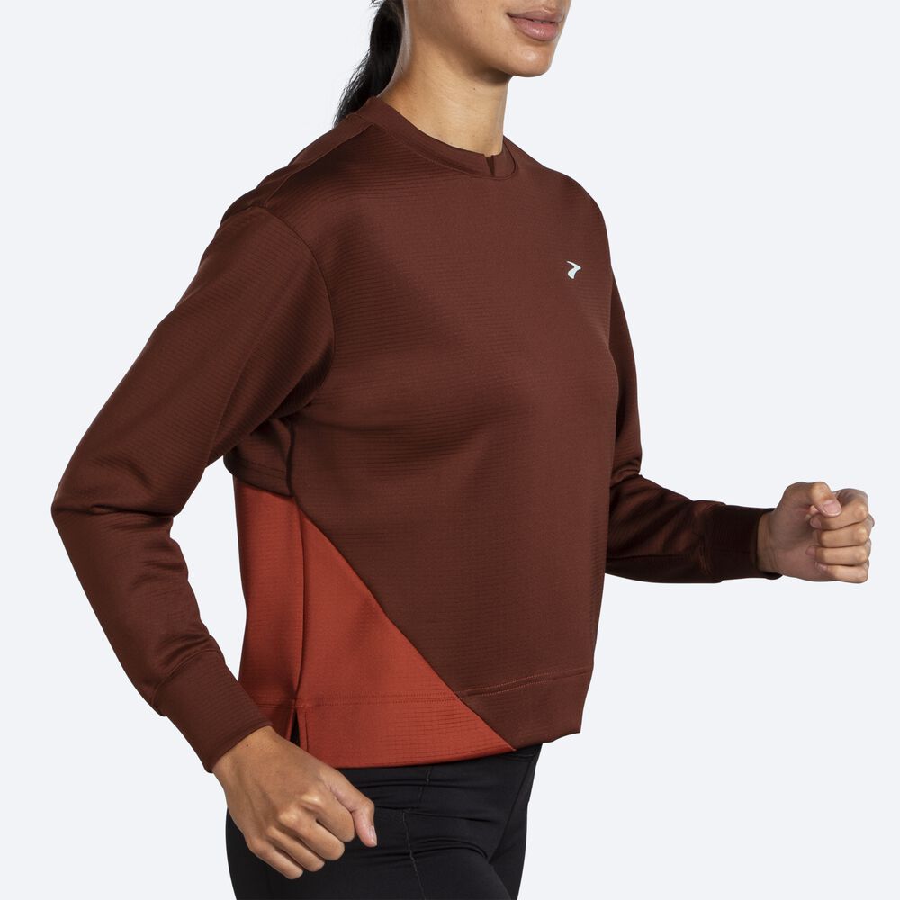 Sudaderas Brooks Run Within Mujer Chocolate/Cobra | CR03514