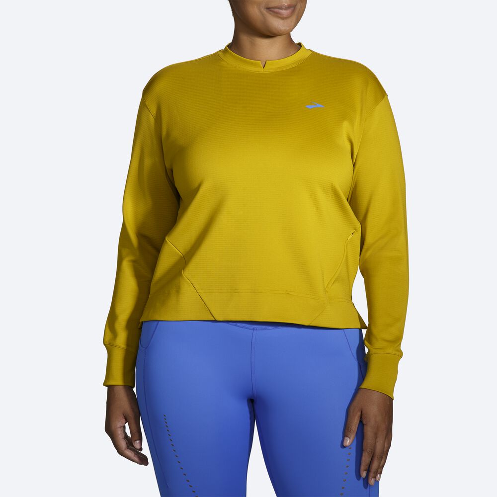 Sudaderas Brooks Run Within Mujer Doradas | CR41895