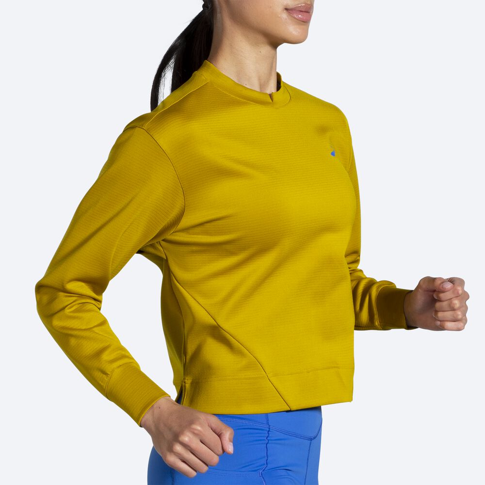 Sudaderas Brooks Run Within Mujer Doradas | CR41895