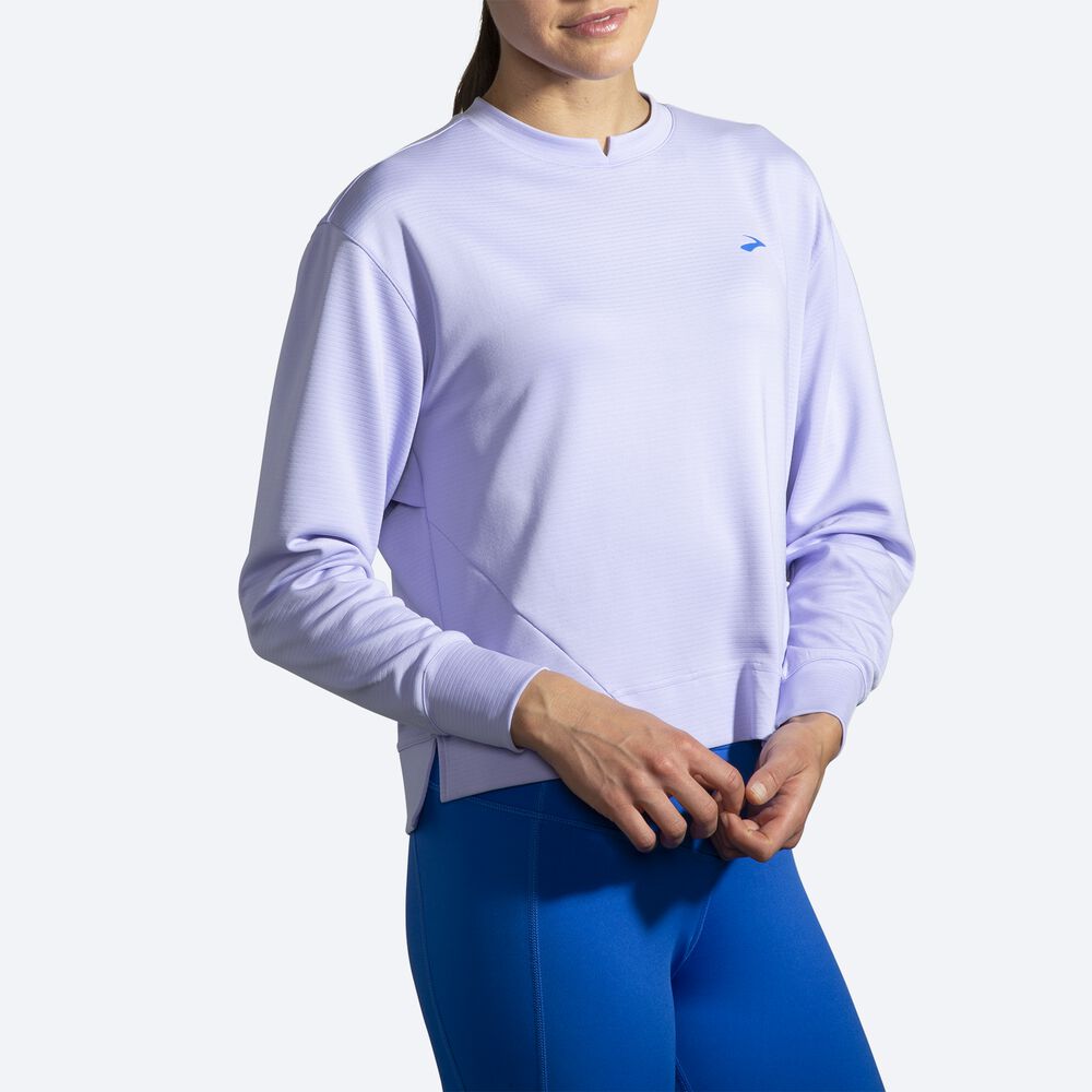 Sudaderas Brooks Run Within Mujer Moradas Gris | CR58641