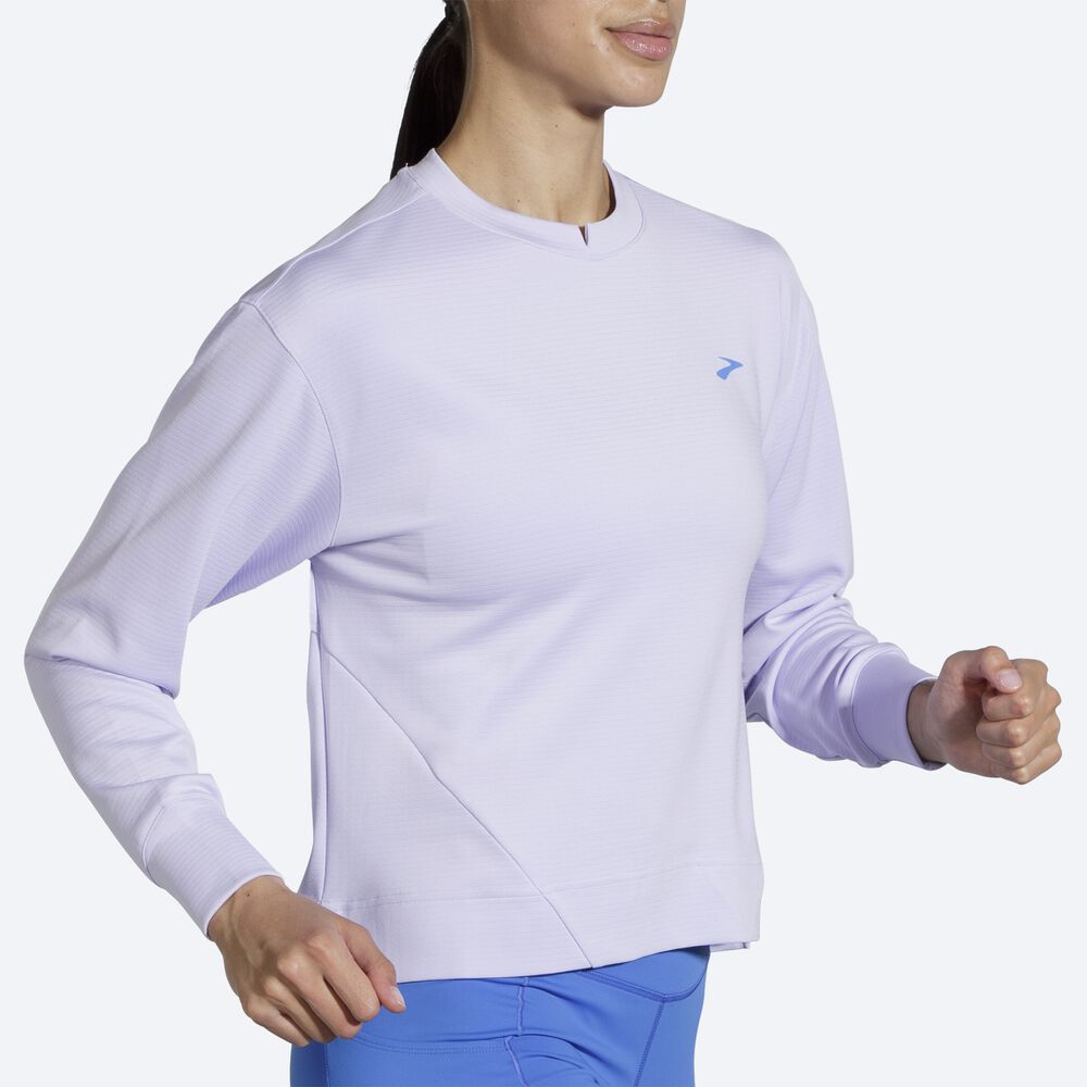 Sudaderas Brooks Run Within Mujer Moradas Gris | CR58641