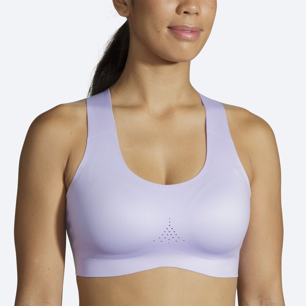 Sujetadores Deportivos Brooks Dare Crossback Run Bra 2.0 Mujer Moradas Gris | CR21649