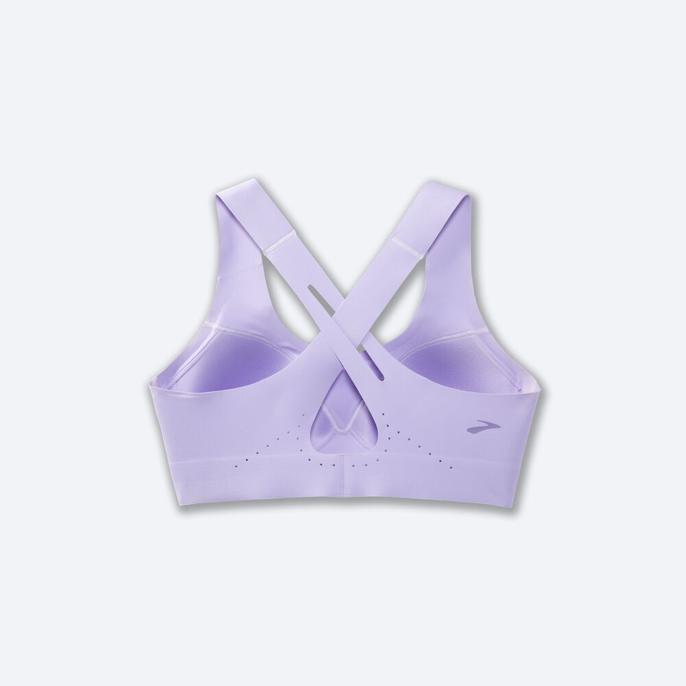 Sujetadores Deportivos Brooks Dare Crossback Run Bra 2.0 Mujer Moradas Gris | CR21649