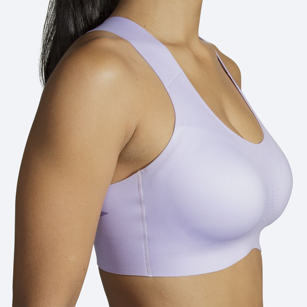 Sujetadores Deportivos Brooks Dare Crossback Run Bra 2.0 Mujer Moradas Gris | CR21649